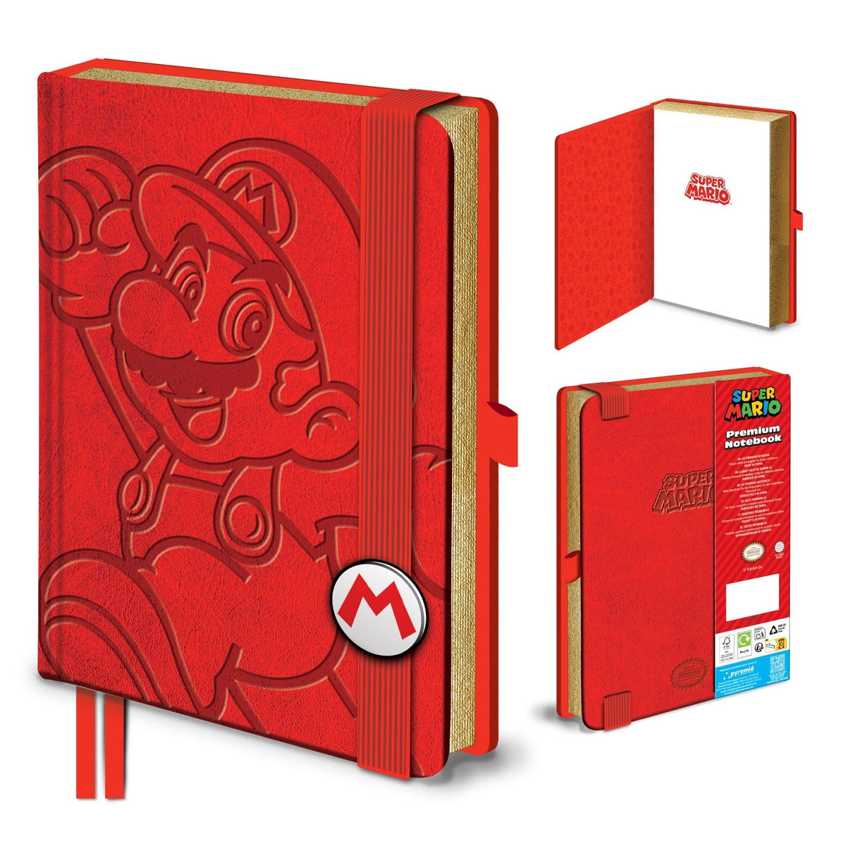 Nintendo (Mario) A5 Hardcover Luxe Slider Premium Notebook