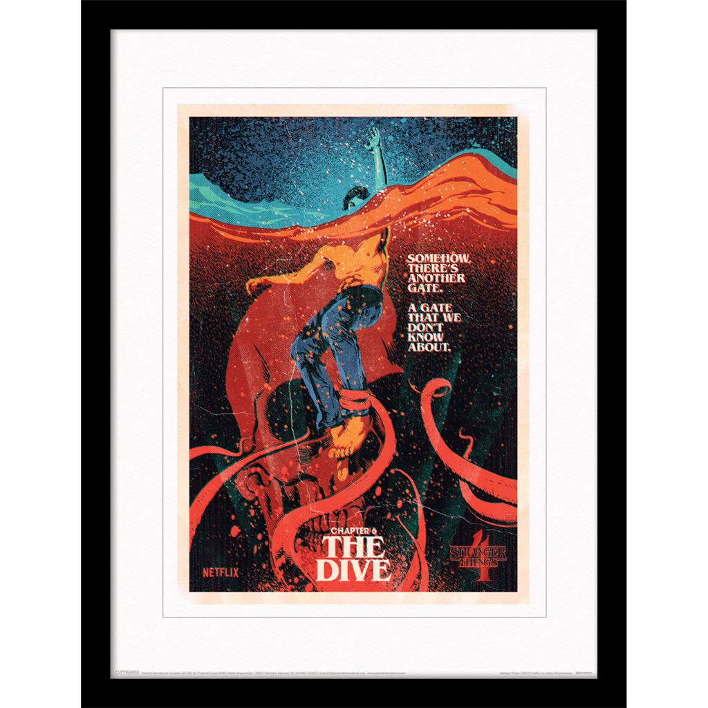 Stranger Things Chapter 6 Stranger Things (Chapter 6 The Dive) Framed 30x40cm Print with Printed ...
