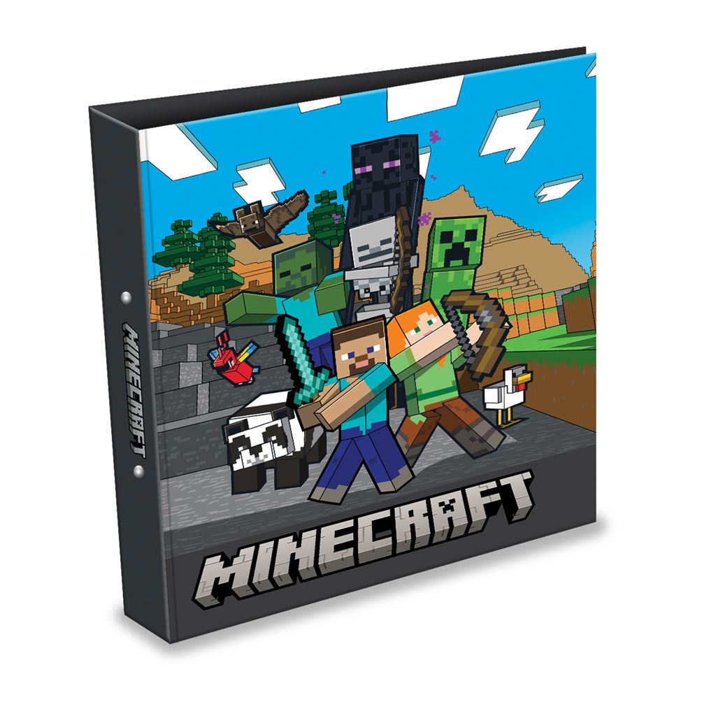 Minecraft (Characters) A4 Ring Binder PyramidShop.com Minecraft (Characters) A4 Ring Binder PyramidShop.com